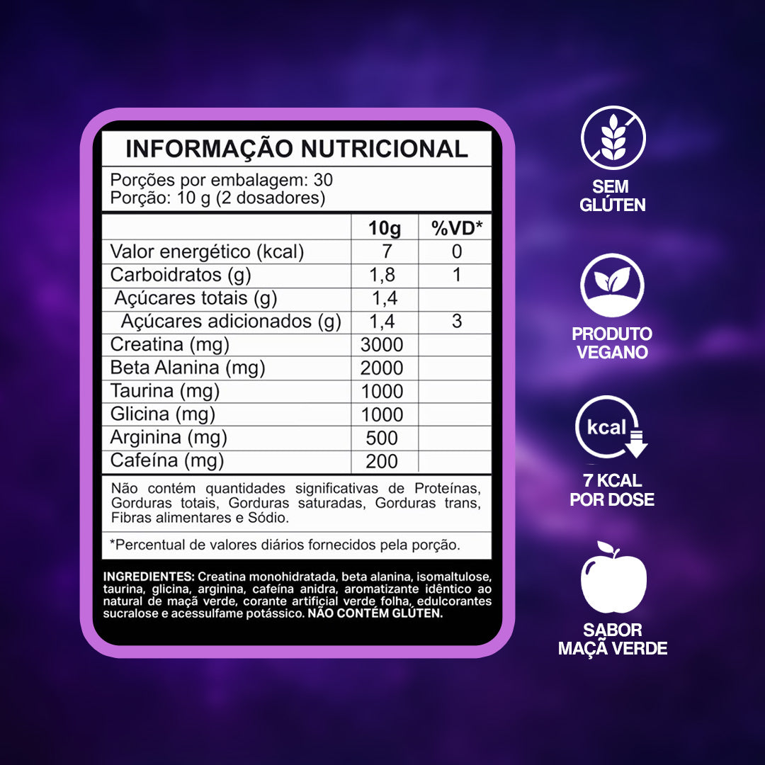 Creatina Energética Extreme Cosmic Vitashine – Performance e Foco 300g