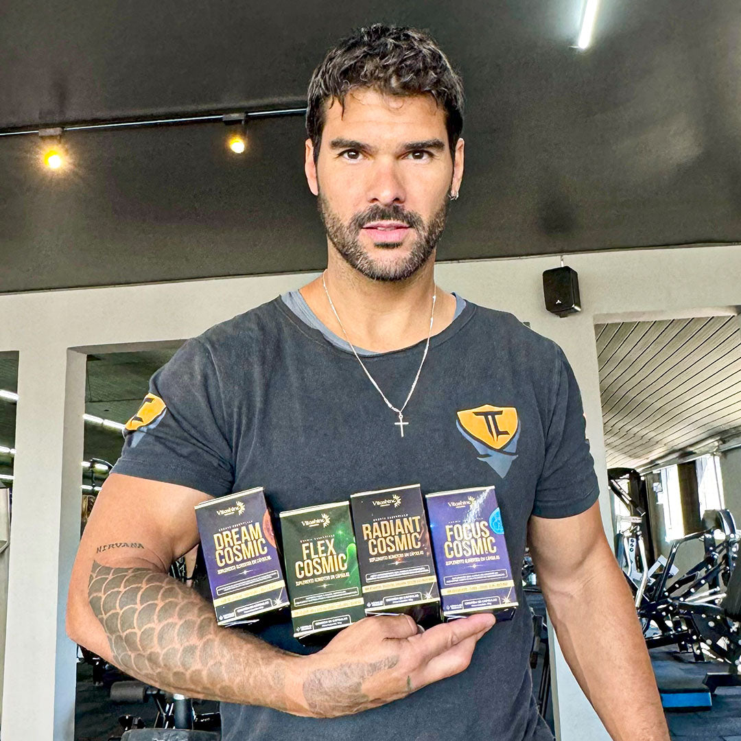 Combo Cosmic Essentials – 4 Suplementos: Energia, Foco, Sono e Regeneração