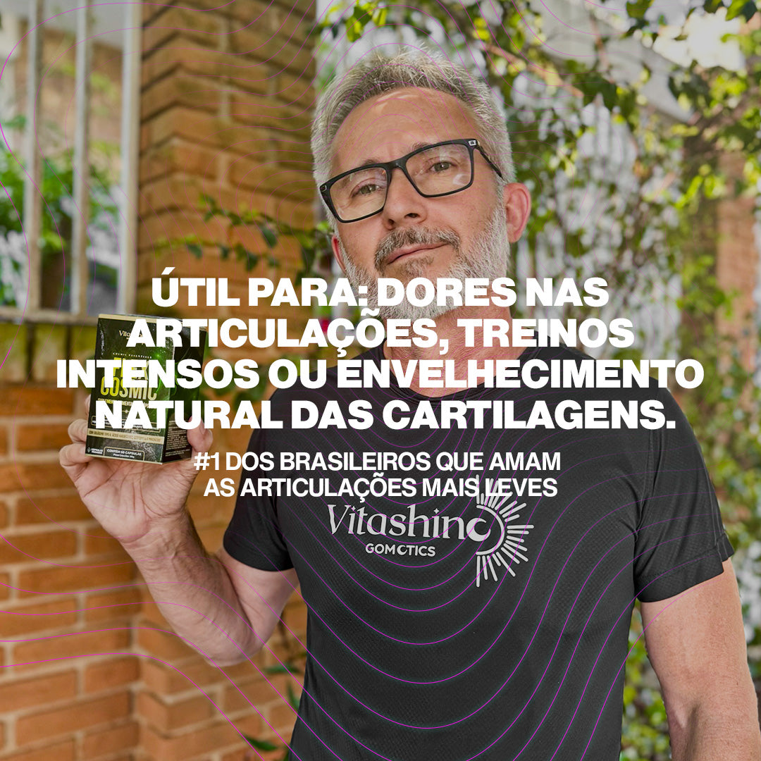 Flex Cosmic – Suplemento para Articulações, Colágeno Tipo 2 e Anti-Inflamatório Natural