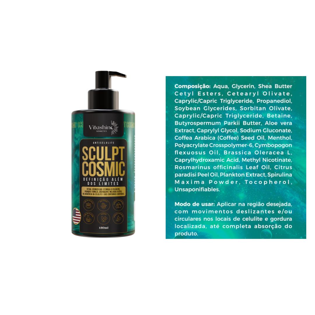 Creme Firmador Anticelulite Sculpt Cosmic Vitashine - Alta Performance 180ml