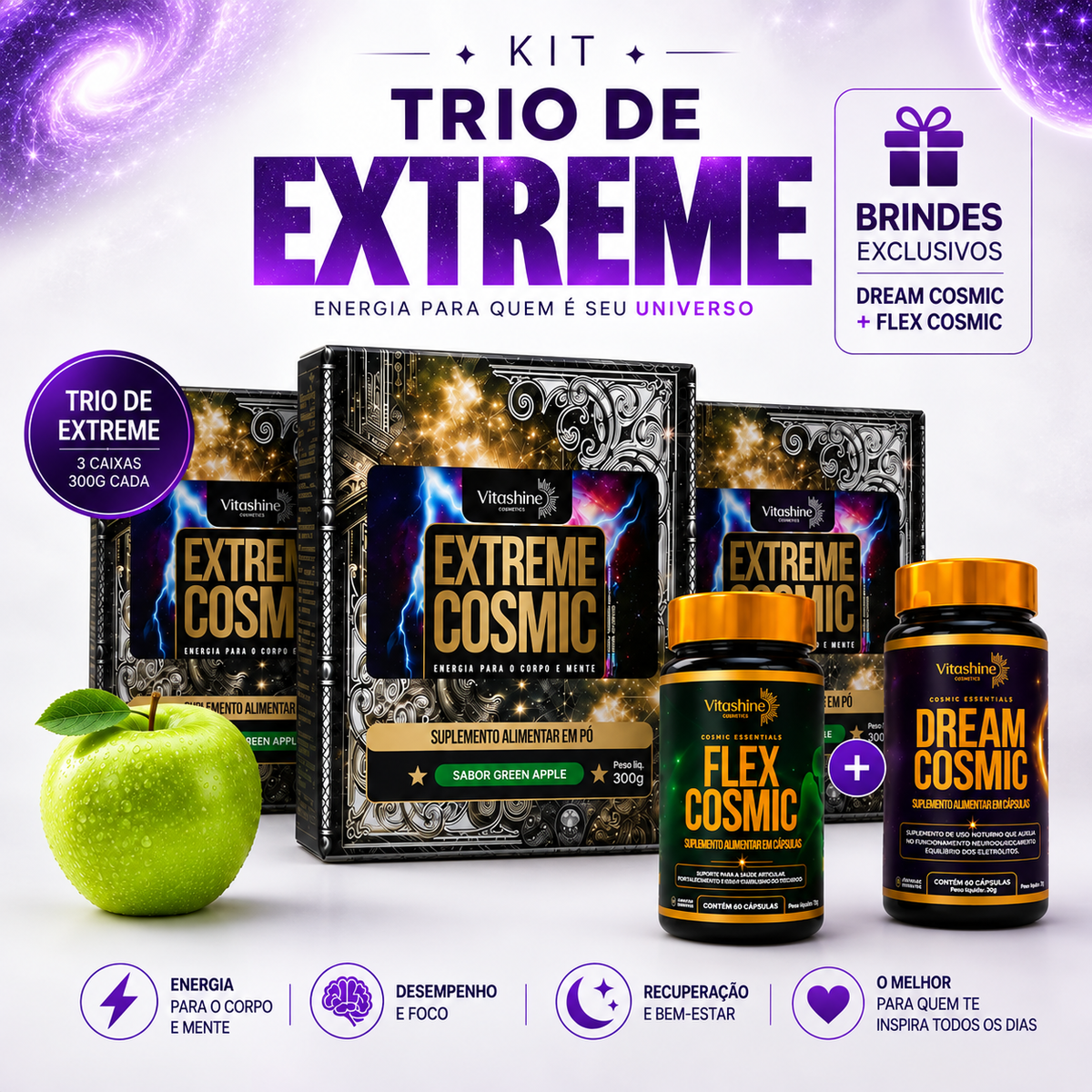 Trio Extreme Cosmic® com Dream + Flex