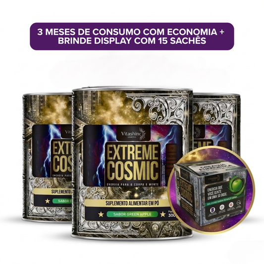 KIT TRIO EXTREME COSMIC® CREATINA ENERGÉTICA 7 EM 1 - Metabolismo + Energia